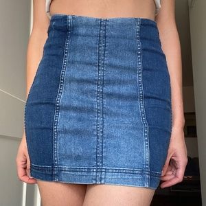 Free People Denim Mini Skirt